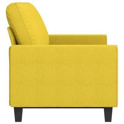 vidaXL Sofá de 3 lugares 180 cm tecido amarelo-claro