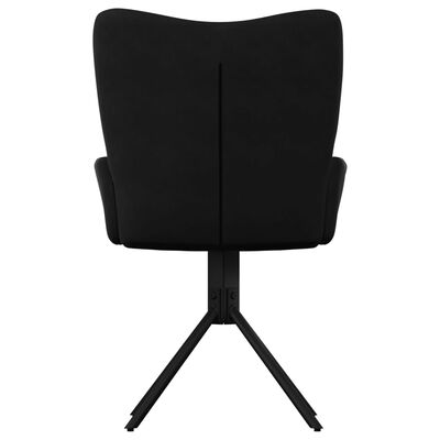 vidaXL Cadeiras de jantar giratórias 2 pcs veludo preto