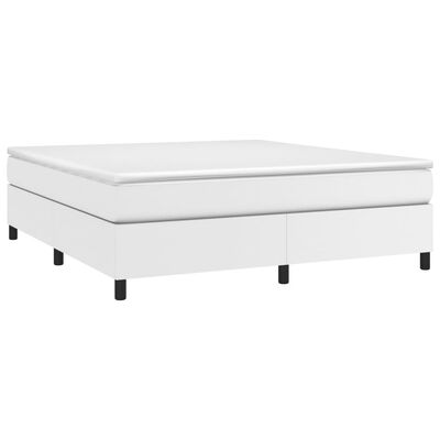 vidaXL Estrutura de cama 180x200cm couro artificial branco