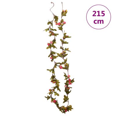 vidaXL Grinaldas de flores de Natal 6 pcs 215 cm rosa