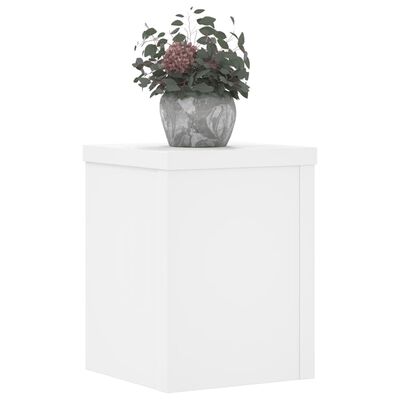 vidaXL Suportes p/ plantas 2 pcs 15x15x20 cm derivados madeira branco