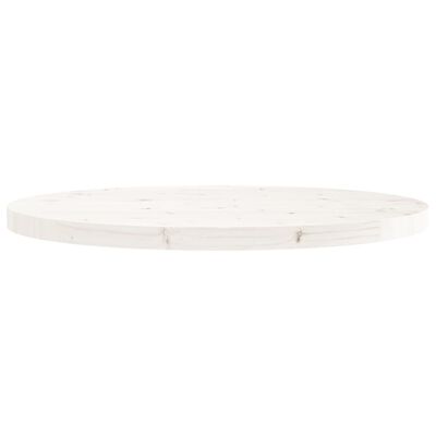 vidaXL Tampo de mesa redondo Ø70x3 cm madeira de pinho maciça branco