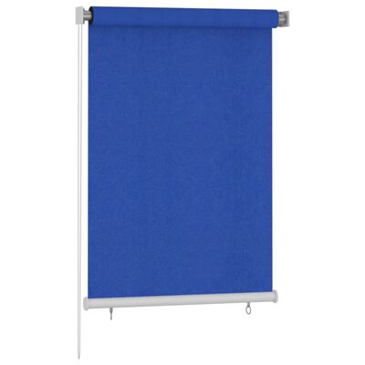 vidaXL Estore de rolo para exterior PEAD 100x140 cm azul