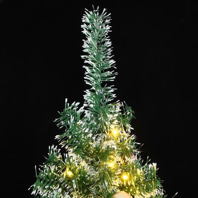 vidaXL Árvore Natal artificial c/ 300 luzes LED, bolas e neve 180 cm