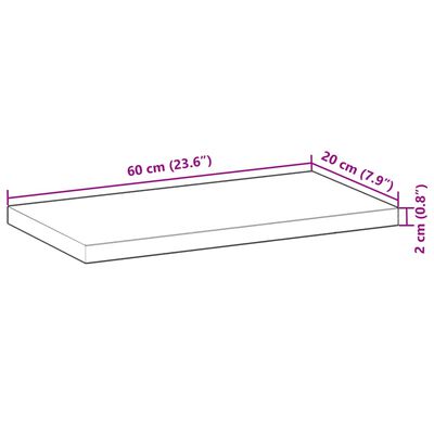 vidaXL Prateleira flutuante 60x20x2 cm acácia maciça acabamento a óleo