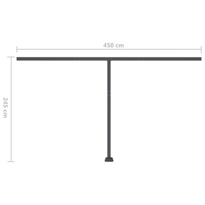 vidaXL Toldo automático com LED e sensor de vento 400x300 cm cor creme