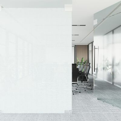 vidaXL Película janela estática 90x2000 cm PVC branco transpar. fosco