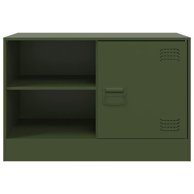 vidaXL Móvel de TV 67x39x44 aço verde azeitona