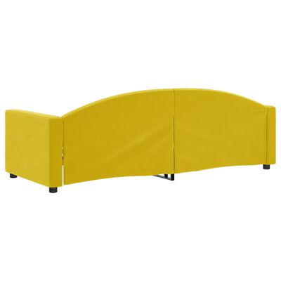 vidaXL Sofá-cama 80x200 cm veludo amarelo