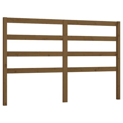 vidaXL Cabeceira de cama 166x4x100 cm pinho maciço castanho mel