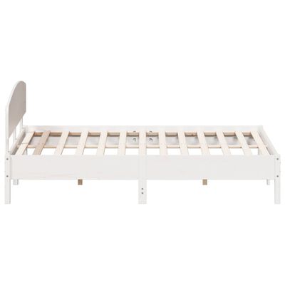 vidaXL Cama sem colchão 200x200 cm madeira de pinho maciça branco