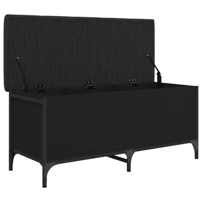 vidaXL Banco de arrumação 102x42x45 cm derivados de madeira preto