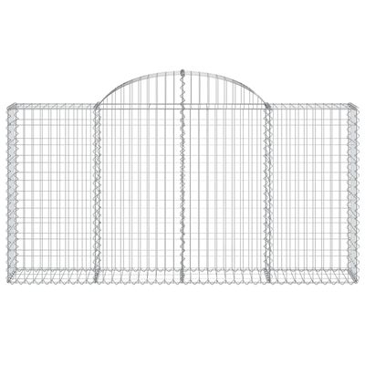 vidaXL Cestos gabião arqueados 6pcs 200x30x100/120cm ferro galvanizado