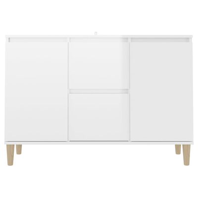 vidaXL Aparador 101x35x70 cm derivados de madeira branco brilhante