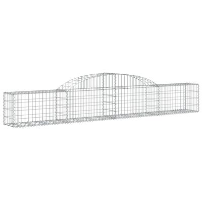 vidaXL Cestos gabião arqueados 9 pcs 300x30x40/60 cm ferro galvanizado