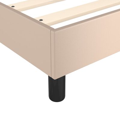 vidaXL Estrutura de cama 120x200 cm couro artificial cappuccino