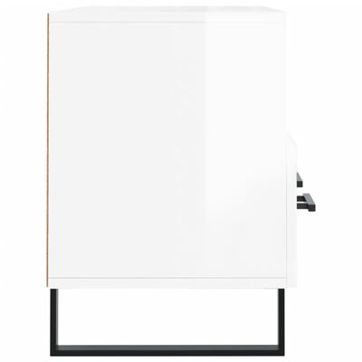 vidaXL Móvel para TV 102x36x50 cm derivados madeira branco brilhante