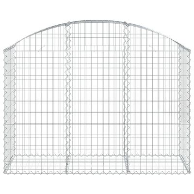 vidaXL Cesto gabião arqueado 150x50x100/120 cm ferro galvanizado