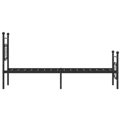 vidaXL Estrutura de cama com cabeceira e pés 80x200 cm metal preto