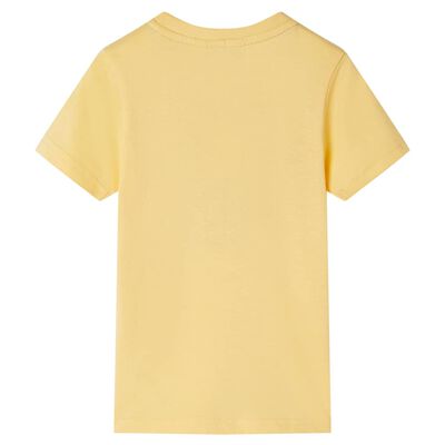 T-shirt infantil com mangas curtas amarelo 92