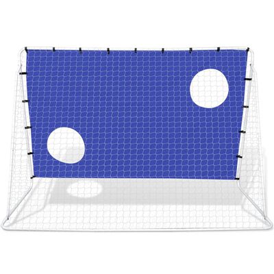 vidaXL Baliza de futebol com parede pontaria 240x90x150 cm aço