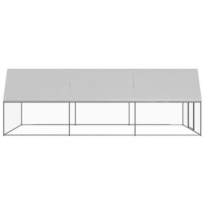 vidaXL Galinheiro de exterior 3x6x2 m aço galvanizado