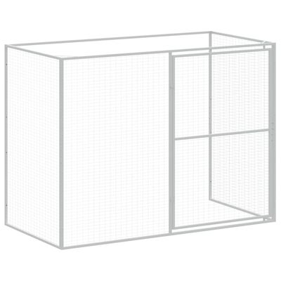 vidaXL Casota p/ cães c/ parque 214x865x181 cm aço galvaniz. antracite