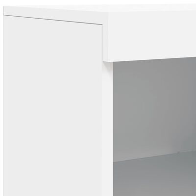 vidaXL Aparador com luzes LED 283x37x100 cm branco