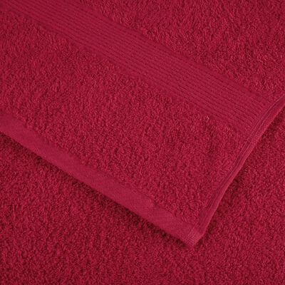 vidaXL 12pcs Conjunto toalhas banho premium SOLUND 600 gsm vermelho