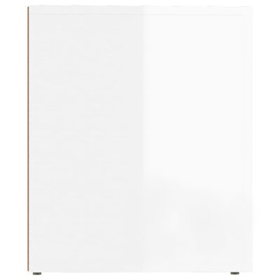 vidaXL Mesas de cabeceira 2 pcs 50x39x47 cm branco brilhante