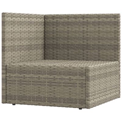 vidaXL 8 pcs conjunto lounge de jardim c/ almofadões vime PE cinzento