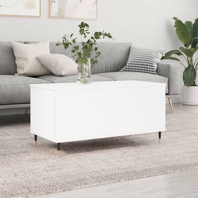 vidaXL Mesa de centro 90x44,5x45 cm derivados de madeira branco