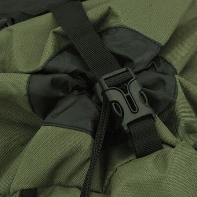 vidaXL Mochila para caminhadas 60 L tecido oxford verde-tropa