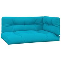 vidaXL Almofadões para sofá de paletes 3 pcs tecido turquesa