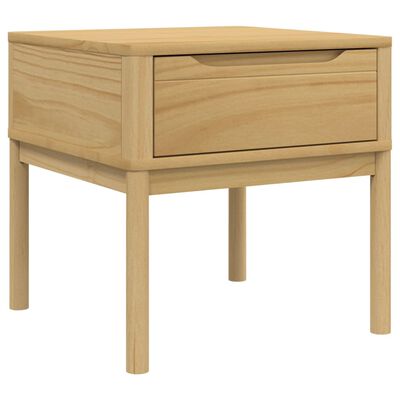 vidaXL Mesa para candeeiro FLORO 55x55x54 cm pinho maciço castanho mel