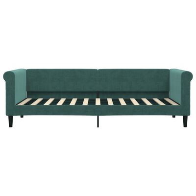 vidaXL Sofá-cama 80x200 cm veludo verde-escuro