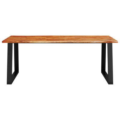 vidaXL Mesa de jantar c/ bordas vivas 200x90x75 cm acácia maciça