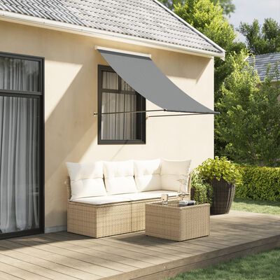 vidaXL Toldo retrátil 200x150 cm tecido e aço cor creme