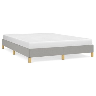 vidaXL Estrutura de cama sem colchão 140x200 cm tecido cinzento-claro