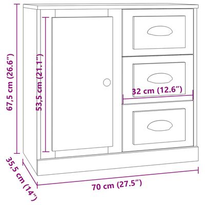 vidaXL Aparadores 3 pcs derivados de madeira cinzento cimento