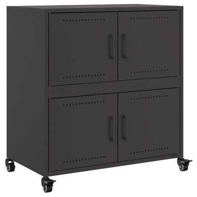 vidaXL Aparador 68x39x72 cm aço preto