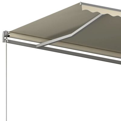 vidaXL Toldo automático independente 500x300 cm cor creme