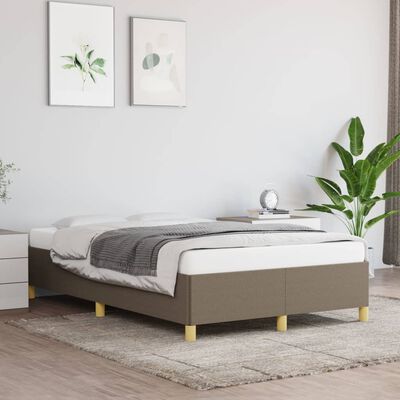 vidaXL Estrutura de cama 120x200 cm tecido cinza-acastanhado