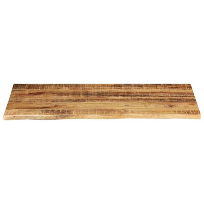 vidaXL Tampo de mesa borda viva 100x60x2,5 cm mangueira áspera maciça