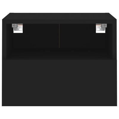 vidaXL Móveis de parede p/ TV 2 pcs 40x30x30cm derivados madeira preto