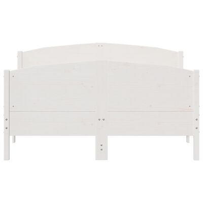 vidaXL Cama sem colchão 120x200 cm madeira de pinho maciça branco