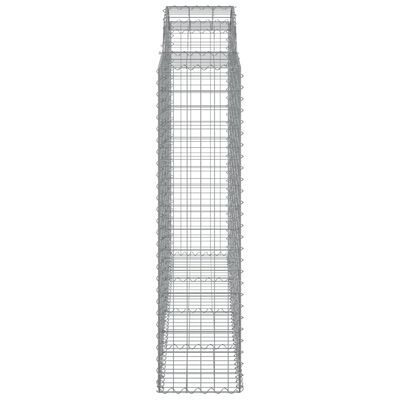 vidaXL Cestos gabião arqueados 20 pcs 200x50x160/180 ferro galvanizado