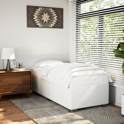 vidaXL Estrutura de cama 80x200 cm couro artificial branco