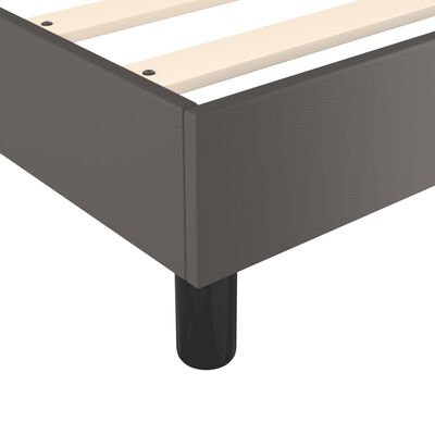 vidaXL Estrutura de cama 200x200cm couro artificial cinzento