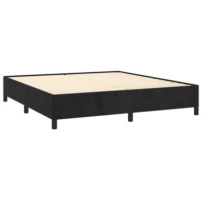 vidaXL Estrutura de cama 180x200 cm veludo preto